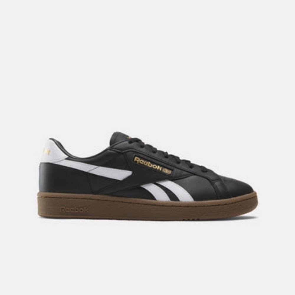 Reebok Club C Grounds UK Shoes, Black/white/gum, Sz 10